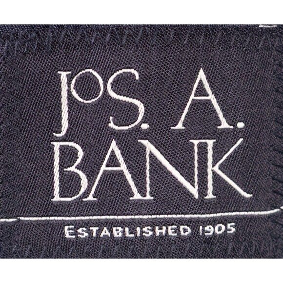 JOS A BANK Mens 44L Solid blue Sport Coat Jacket Blazer Two Button Cotton Blend - Picture 11 of 14